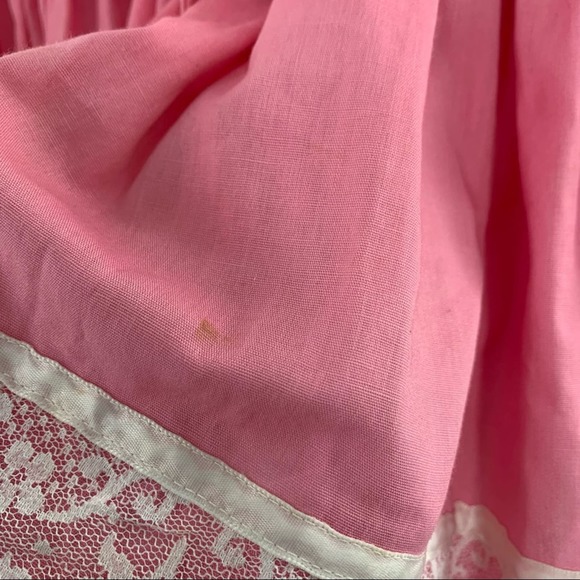 Vintage Mini World Girls Dress Size 6 Pink Ruffle Long Sleeves Party Full Circle - Picture 13 of 15